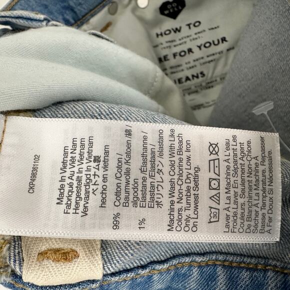 Madewell The Perfect Vintage Jean Short Foster Wash Blue Comfort Stretch 25 NWT - Picture 10 of 12